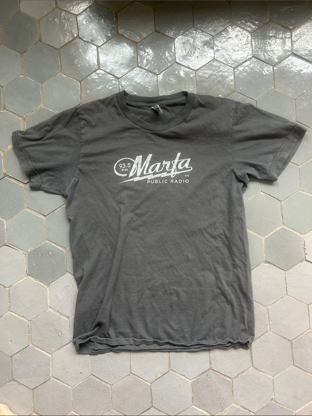 American Apparel Black Short Sleeve Marfa Public Radio Tee